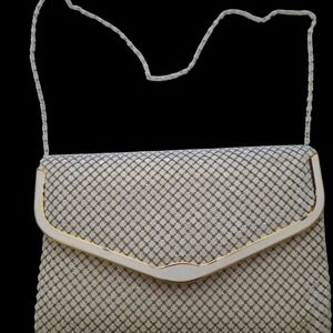 Elegant White and Gold Women's Clutch